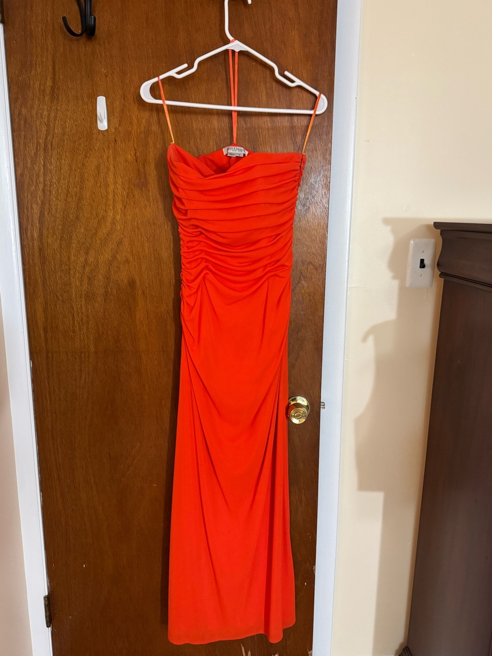 Kay Unger Bold Orange Cocktail Dress